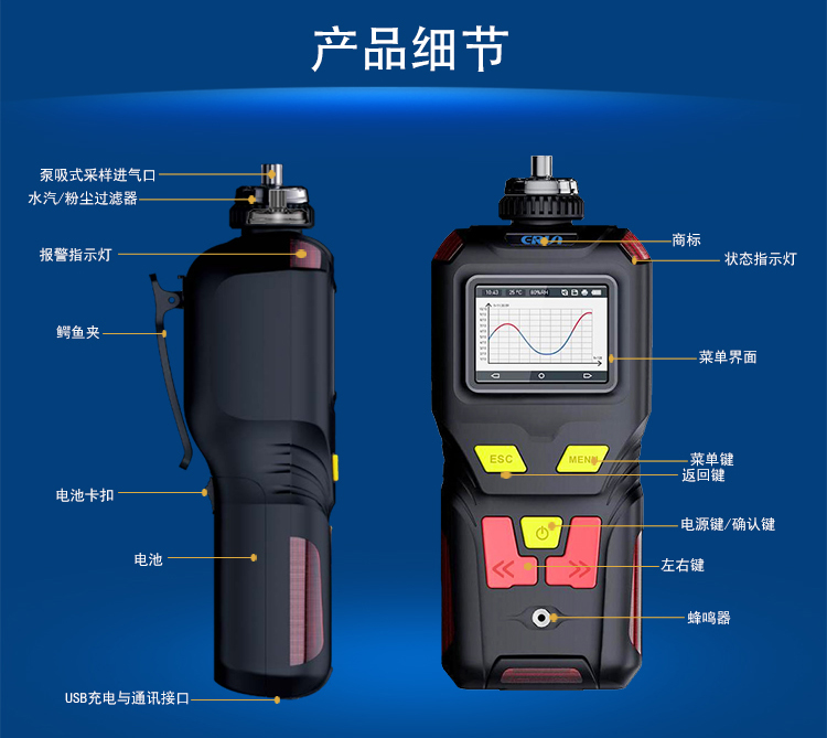 便攜泵吸式氮氣純度檢測儀